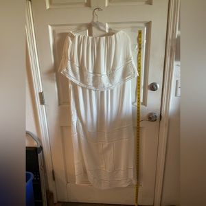 NWOT Colleen  Lopez strapless  off white maxi